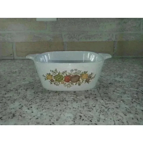 Vintage Corning Ware Dish With Fruit Design (No Lid) - Picture 1 of 9